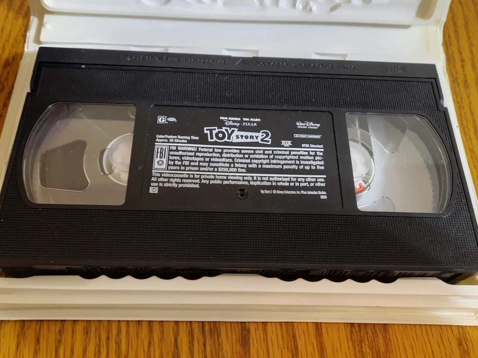 Toy Story 2 VHS 1999 Disney Pixar Clamshell Case Video Tape Nearly New Foto 4 de 4