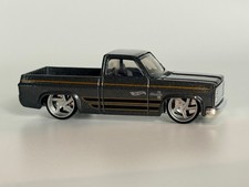 Hot Wheels 2025 83 Chevy Silverado Dark Grey Custom Loose 3D Wheel Swap Lowrider