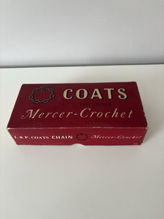 J & P Coats 1940s Chain Mercer Crochet Box Of Threads Home Front