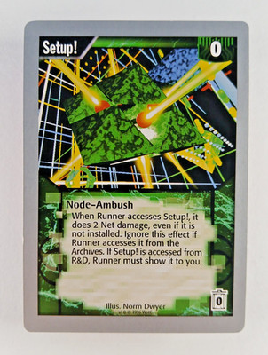 Setup!- v1.0, Netrunner CCG card (1996 WotC) Base Set Limited 1.0 TCG