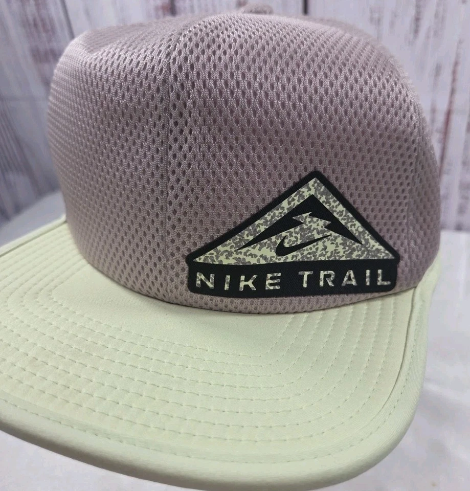 Nike Trail Pro Dri Fit Unisex Gorra para Correr Gorra Ajustable Lima/Gris  Foto 3 de 4