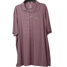 Rhoback Patriot Performance Polo Gingham Plaid Check Short Sleeve - XXLarge