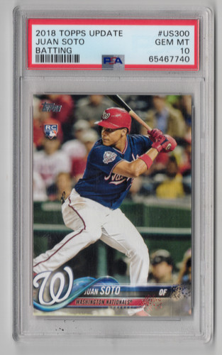 2018 Topps Update - Juan Soto #US300 RC PSA 10 Gem MT