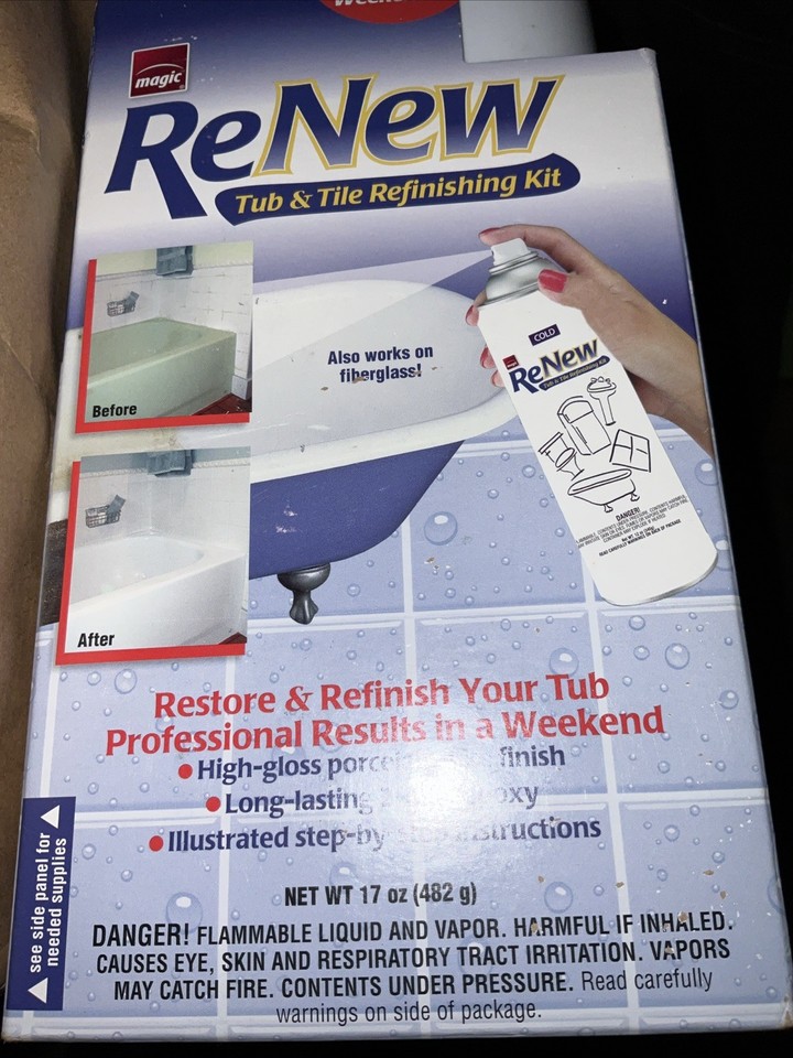 Magic Tub and Tile Refinishing Kit - Spray on Aerosol - Refinish Sinks ...