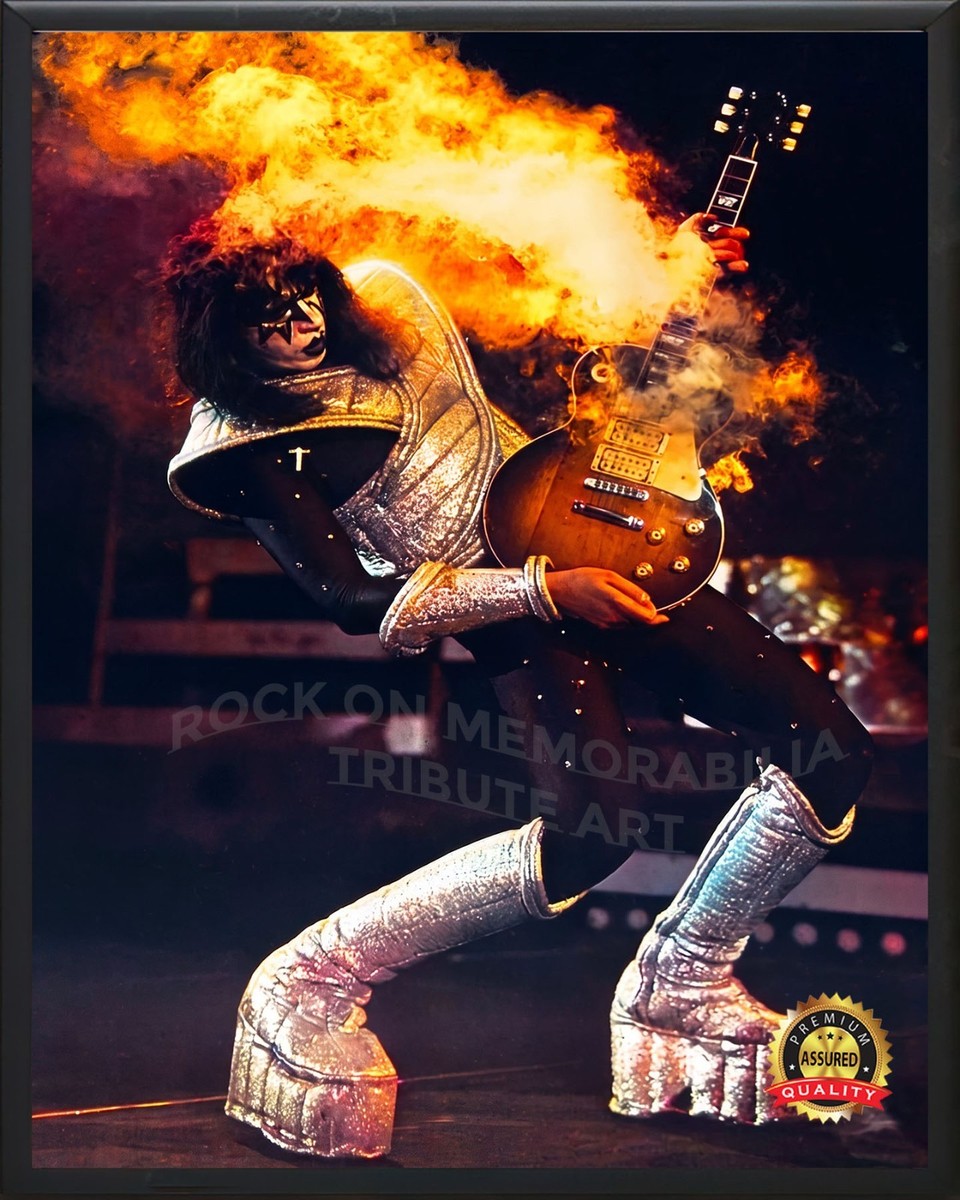 Ace Frehley Smoking Guitar KISS Premium Aluminum Metal Sign 11x14