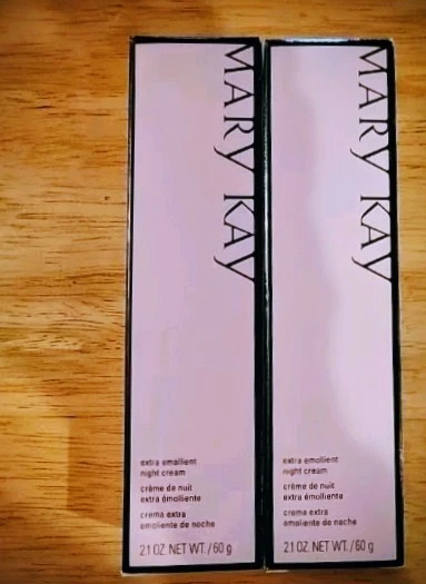 CREME NOTURNO EXTRA EMOLIENTE MARY KAY~LOTE DE 2~TAMANHO COMPLETO~PELE MUITO SECA~Exp.2028 - Imagem 2 de 4