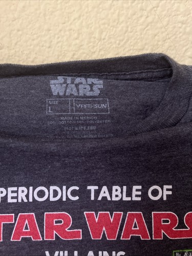 Star Wars T Shirt SizLARGE Fifth Sun Periodic Table Of Star Wars Villians - Picture 3 of 10