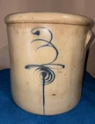 Antique 3 Gallon Stoneware Crock Cobalt Bee Sting Red Wing Style Primitive
