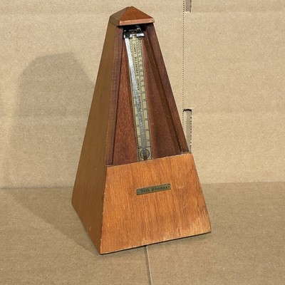 Used Vintage Seth Thomas Wooden Metronome Rhythm Windup Pyramid