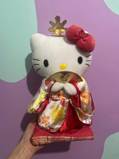 Vintage 1990s Sanrio 30 cm Hello Kitty Hina Doll Kimono Retro Soft Toy Plush
