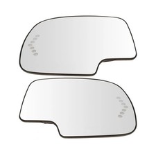 Mirror Glass W Turn Signal Left Right Pair Set For 03-06 Chevy Silverado 1500