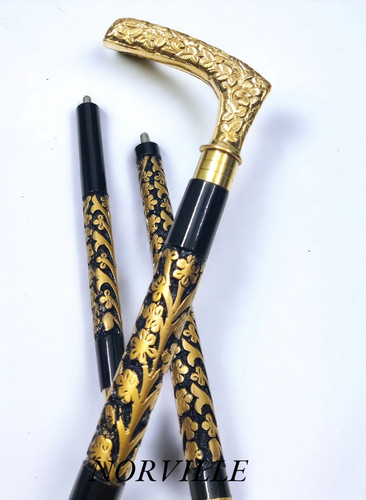 Hand Carved Walking Stick Wooden Cane For Men Women Old People Collectible Gift