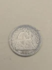 1857 Seated Liberty Half Dime Silver Coin