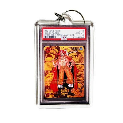  One Piece PSA 10 Mini Slab Holographic Custom Keychains! 