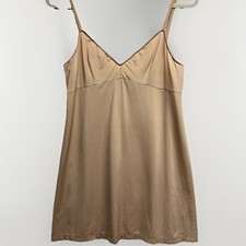 Zimmermann Womens Babydoll Beige Slip Dress Sz 3 US 10 Whimsigoth Lace Trim Nude
