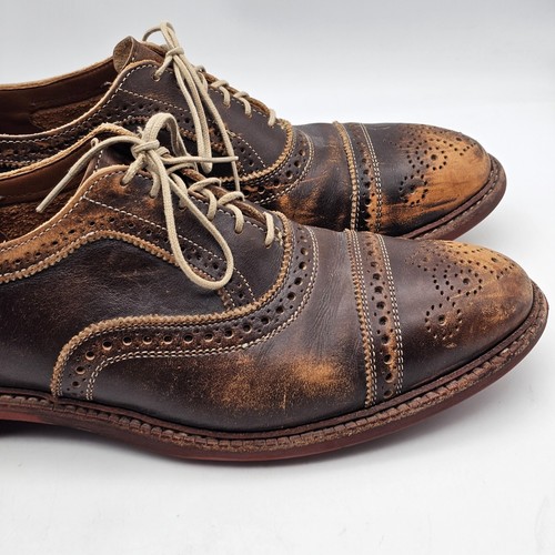 Allen Edmonds Strandmok Men's Brogue Cap-Toe Oxford Shoes DAINITE US Size 10 - Picture 8 of 16