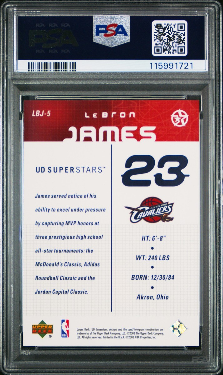 2003 UPPER DECK SUPERSTARS GIFT BOX BONUS #LBJ-5 LEBRON JAMES