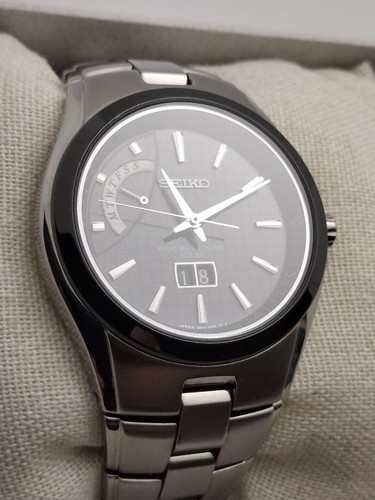 Seiko Spirit 8B43-0AB0 SBTT003 Jour Date Boîte Solaire Montre Hommes Authentique - Photo 10 sur 10