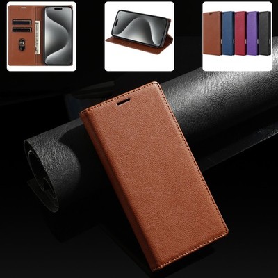 Magnetic Flip Wallet Case For iPhone 17 Air 16 15 14 Plus 13 12 Mini 11 Pro Max