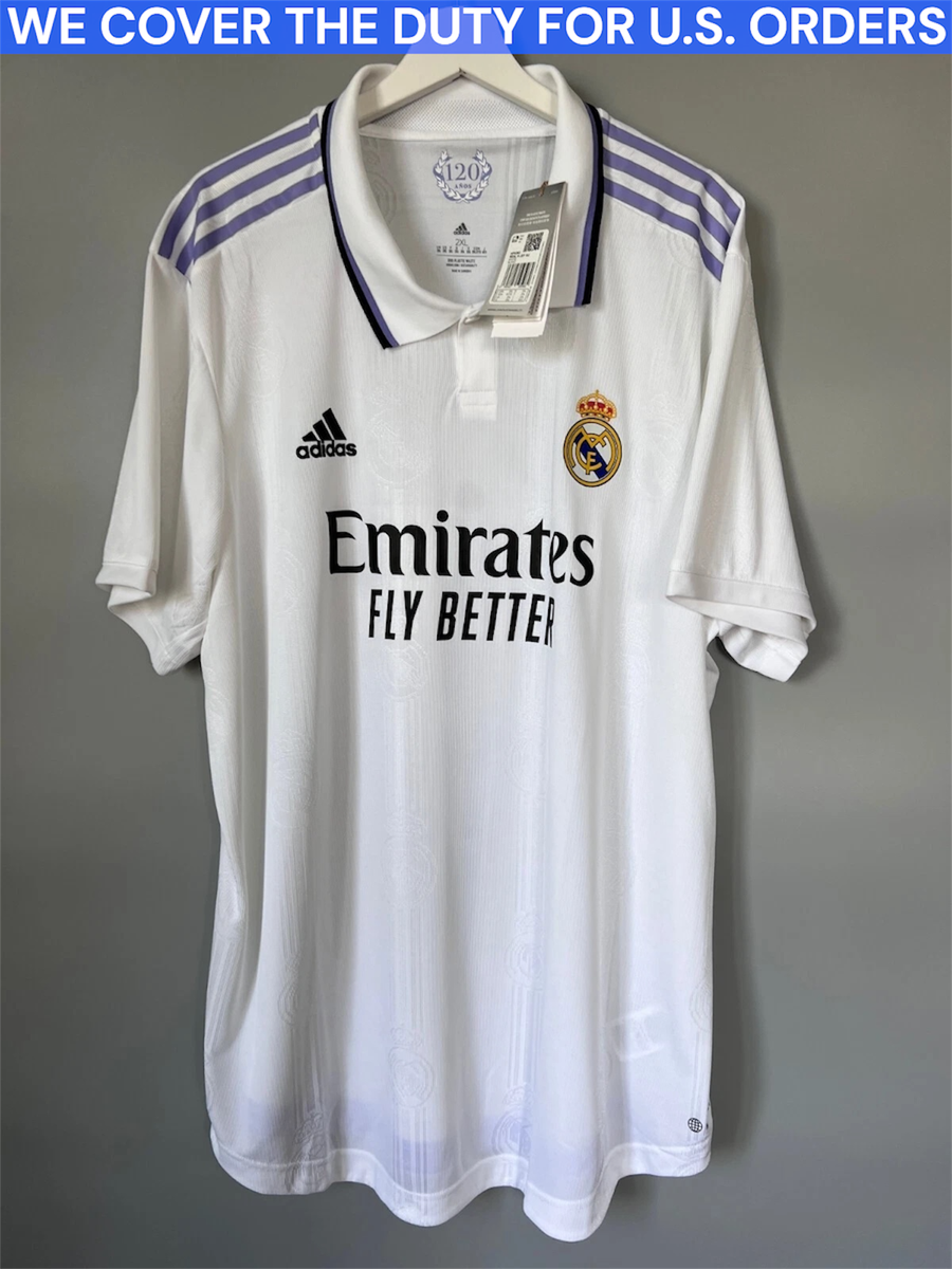 Adidas Real Madrid 2022-23 Home Authentic Soccer Jersey HF0292 Men