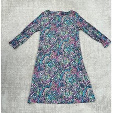 Tommy Hilfiger Women Paisley Print 3/4 Sleeve Shift Dress Size 8