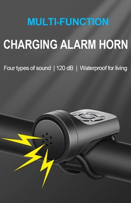 Bicycle Charging Horn Super Loud Bells Mountain Bike Electric MTB USB Charge US