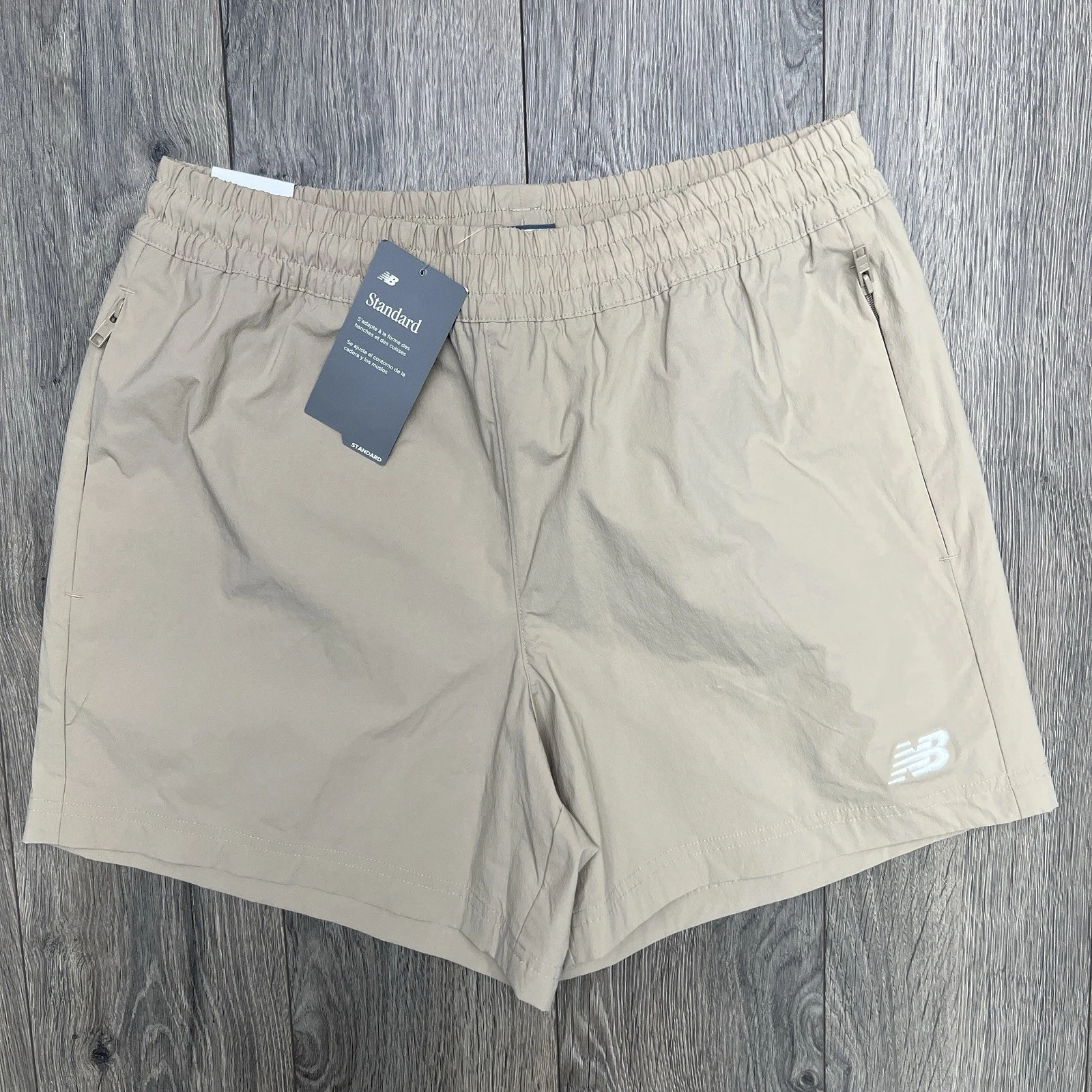 New Balance Shorts Sz Large Mens Light Brown Woven 5" Athletic Stretch $60
Opens in a new window or