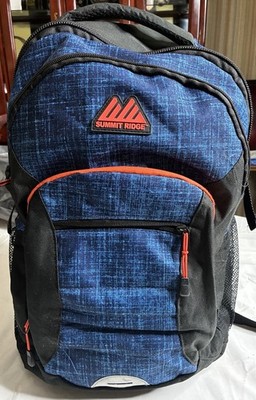 Summit Ridge Kids Classic Backpack Multi Colors Blue Black Orang 18'' x 15'' x 5''