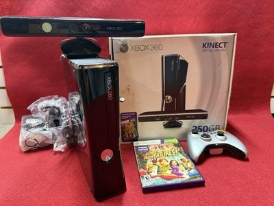 Microsoft Xbox 360 S Slim 250GB Console Bundle W/ Kinect Sensor Bar