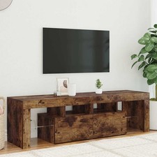 TV Schrank mit LED Leuchten Lowboard TV Möbel Fernsehschrank Fernsehtisch vidaXL