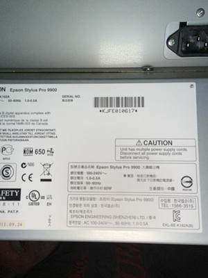 Epson Stylus Pro 9900 Aqueous Wide/Large Format Printer K162A