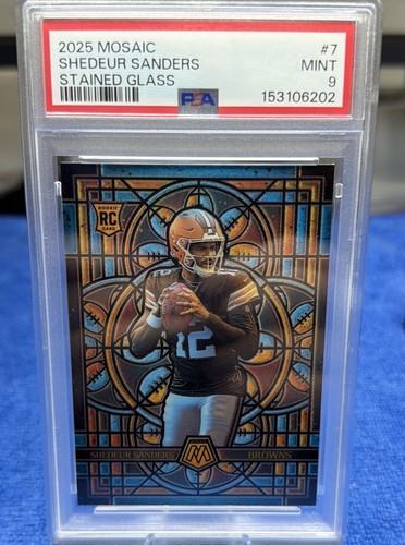 2025 Panini Mosaic - Stained Glass Shedeur Sanders Case Hit! PSA 9! Rookie!