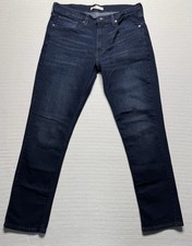 Signature by Levi Strauss Men Dark Wash Slim Fit Jeans 36x32 Denim Pants