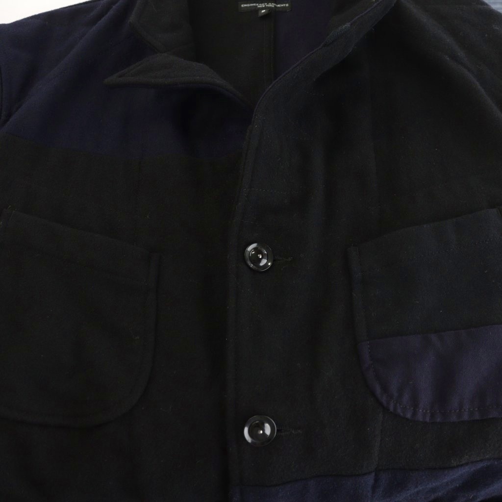 Engineered Garments Patchwork Wool Jacket Navy/Bl… - image 7