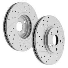 Front Drilled Slotted Brake Disc Rotors for Toyota Highlander 2001-2007