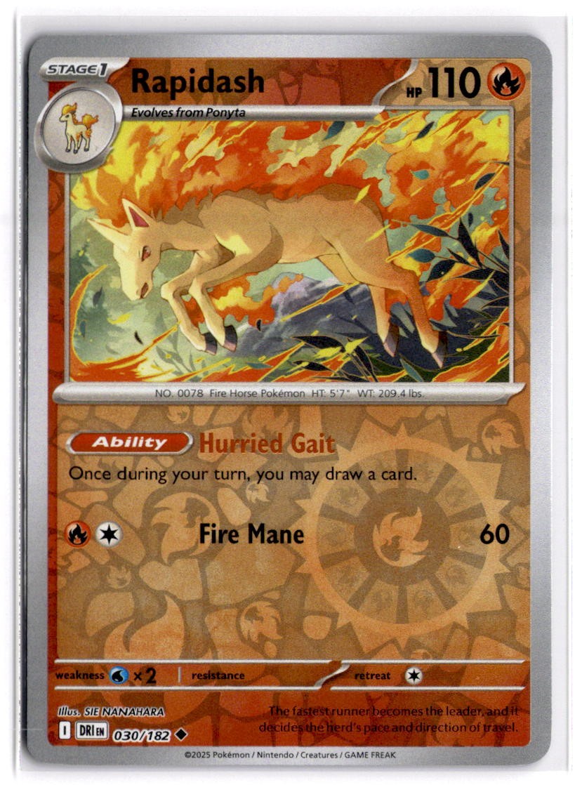 Pokemon Rapidash - Uncommon SV10: Destined Rivals 030/182 NM