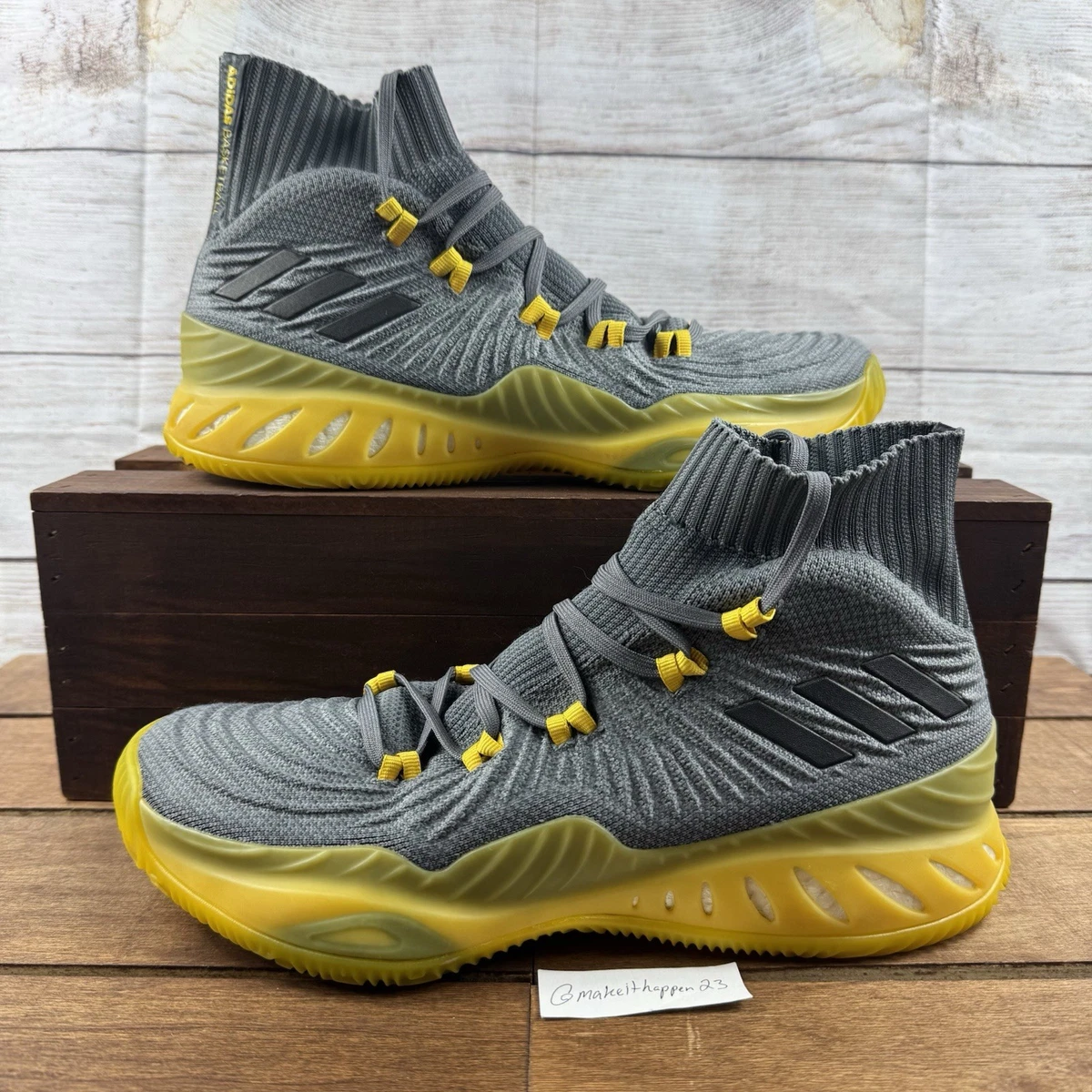 Adidas Crazy Explosive 2017 Primeknit Grey Mens Basketball Shoes CQ1396 Workout adidas Crazy Explosive 2017 Primeknit Grey for Sale  main image 4