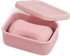 Leak Proof Silicone Travel Soap Case with Draining Tray - Bar Soap Holder for