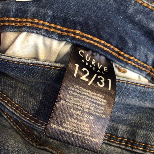 CURVE APPEAL Sz 12/31 Curve Creator High Rise BOOT MED WASH Jeans $78 NWT - Afbeelding 7 van 7