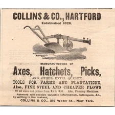 Collins & Co. Axes Hatchets Picks Hartford CT 1884 Florida Clipping SAJ2-H4