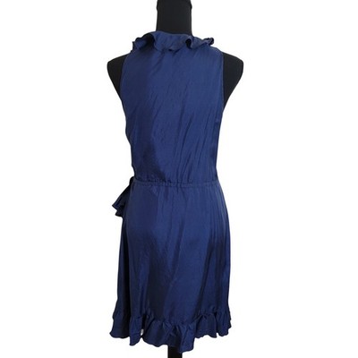 knee length frill dress Light Blue V-Neck Mermaid Evening Dress with Ruffles and Pleated Knee Length for Women