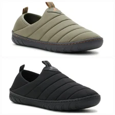 Ozark Trail Men's Water-Repellant Memory Foam Slip-on Puffer Slippers: 7-13