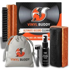 5-in-1 Vinyl Record Cleaning Kit Premium Hardwood Velvet Microfiber Brush...