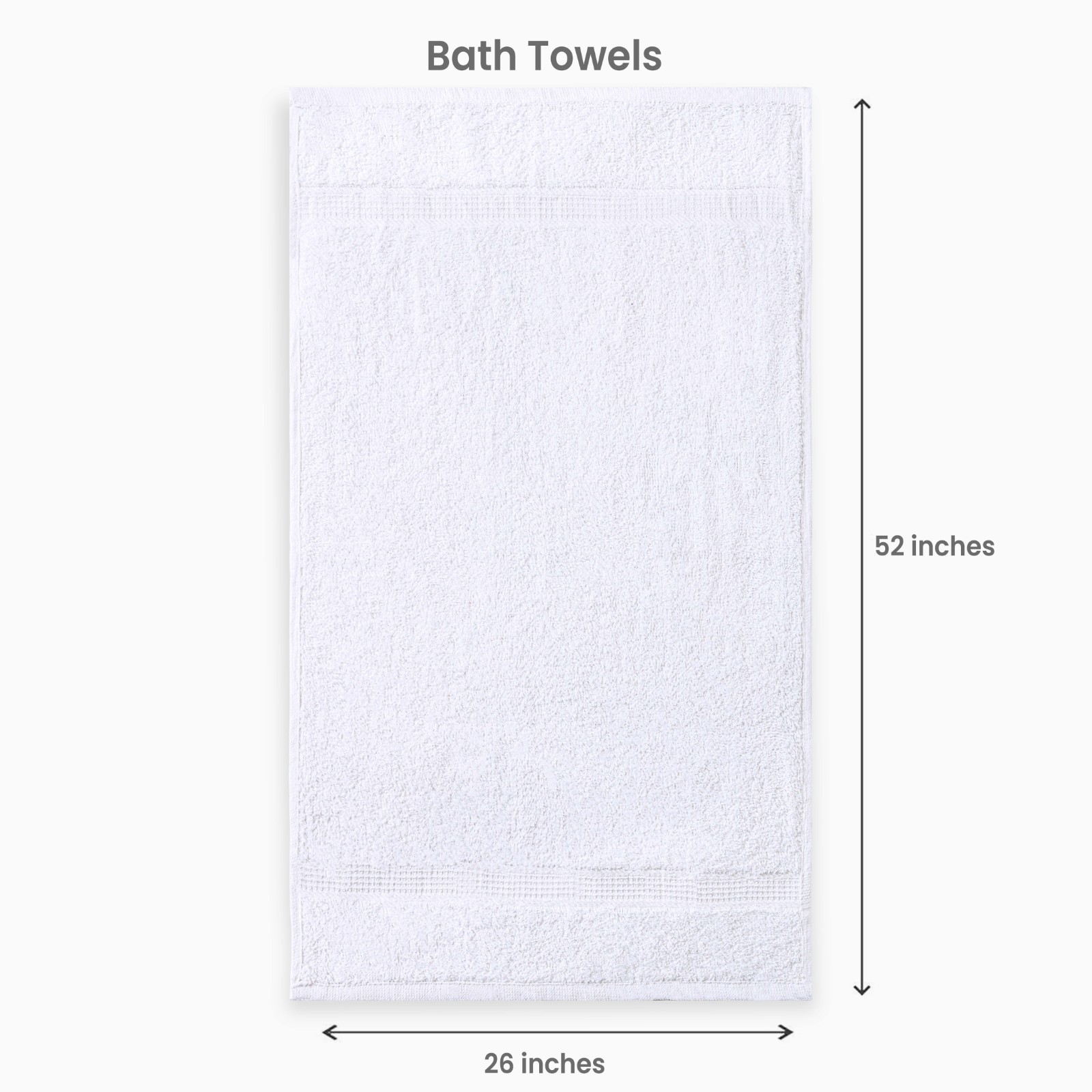 S Pack Of 4 100% Cotton 26"x52" Highly Absorbent Soft