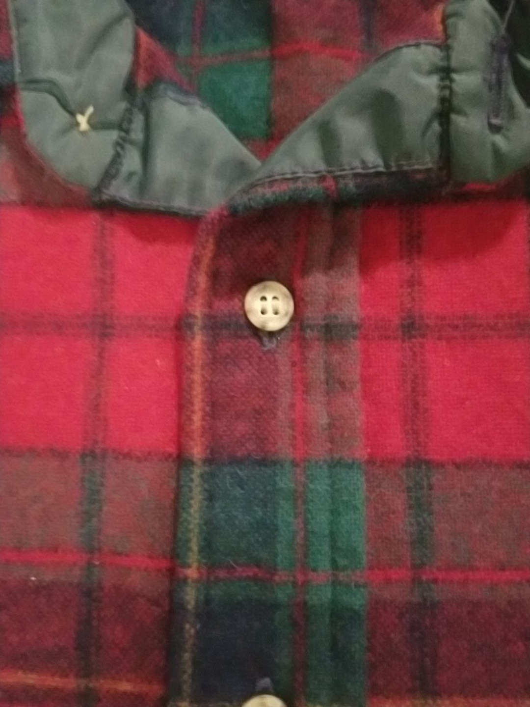 Vtg. Pendleton Multicolor Plaid Wool Button Down … - image 3