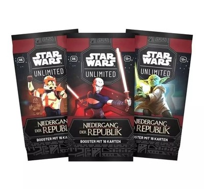 Star Wars: Unlimited - 3 x Niedergang der Republik Booster deutsch