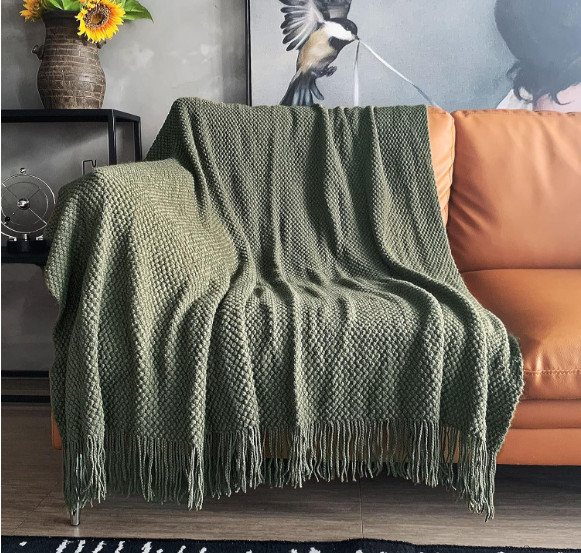With Tassels Bubble Texture 50 X 60 In