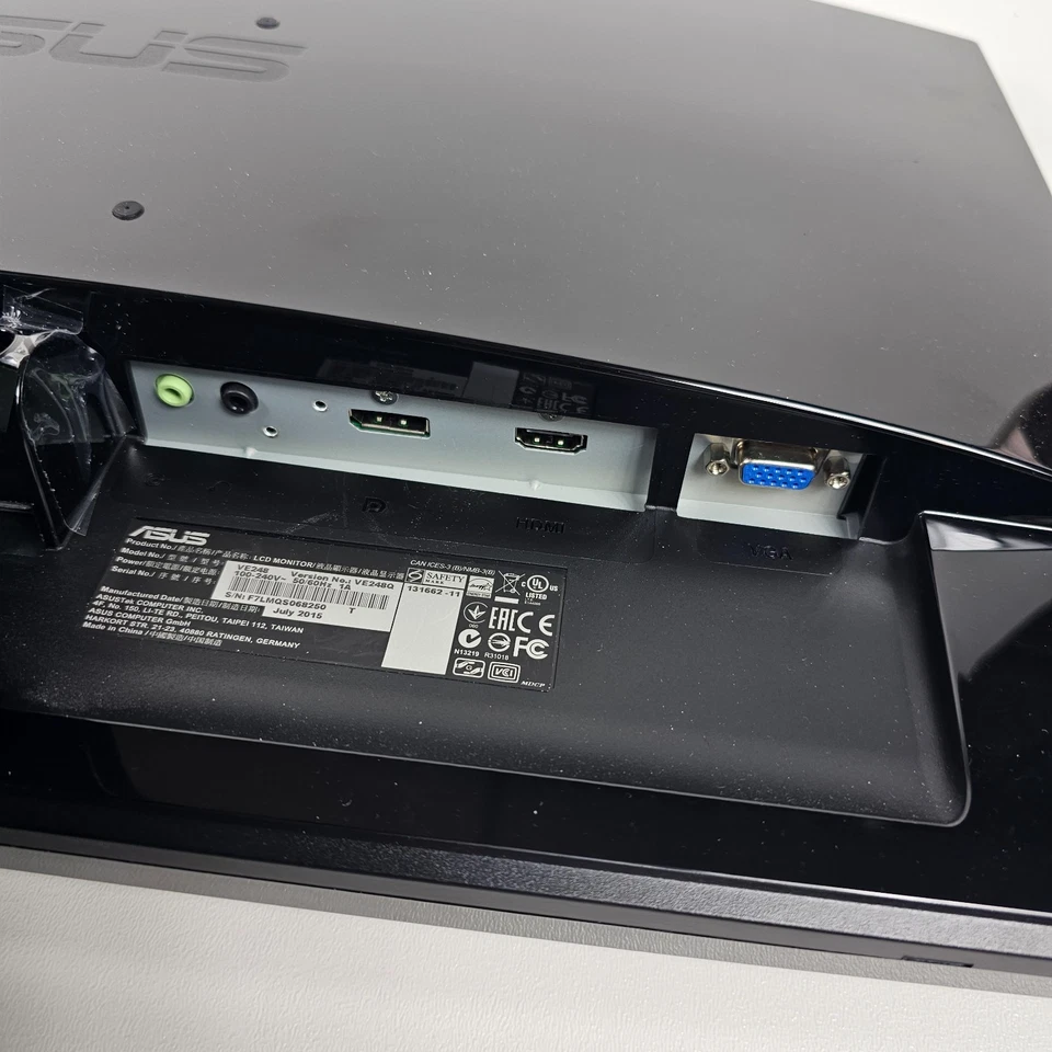 ASUS VE248Q 24" Full HD 1080p LED LCD Monitor with HDMI, DisplayPort, VGA VESA - Image 3 of 4