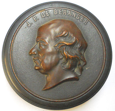 France Literature J.P. BERANGER Poet bois durci about 5 inches x 1 1/2 inches