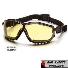 PYRAMEX V2G SAFETY GLASSES / GOGGLE HYBRID AMBER ANTI-FOG SHOOTING LENS GB1830ST